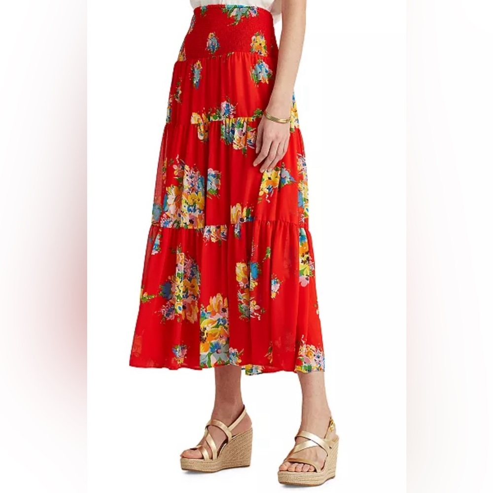 Lauren Ralph Lauren- Women’s Floral Maxi Skirt - Size 2X - Picture 2 of 7